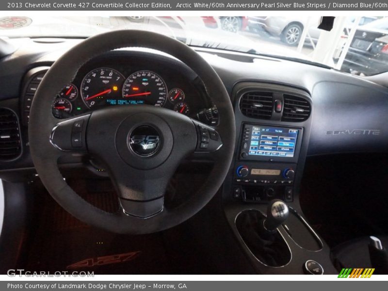 Arctic White/60th Anniversary Pearl Silver Blue Stripes / Diamond Blue/60th Anniversary Design Package 2013 Chevrolet Corvette 427 Convertible Collector Edition