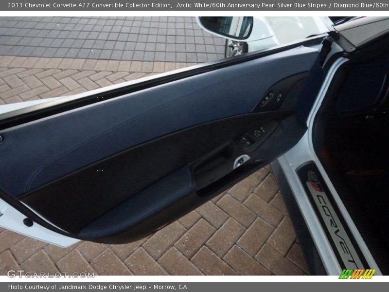 Arctic White/60th Anniversary Pearl Silver Blue Stripes / Diamond Blue/60th Anniversary Design Package 2013 Chevrolet Corvette 427 Convertible Collector Edition