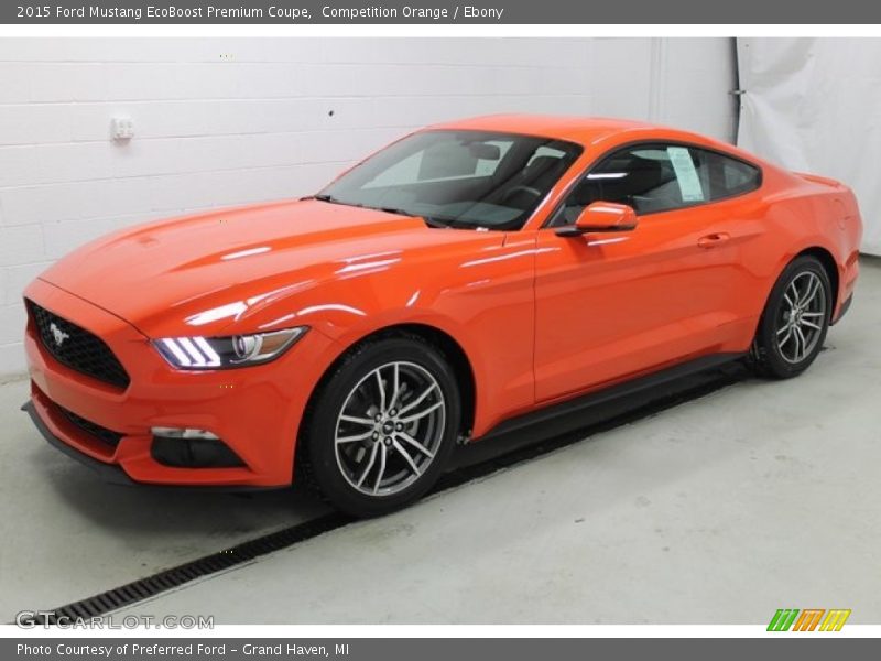 Front 3/4 View of 2015 Mustang EcoBoost Premium Coupe