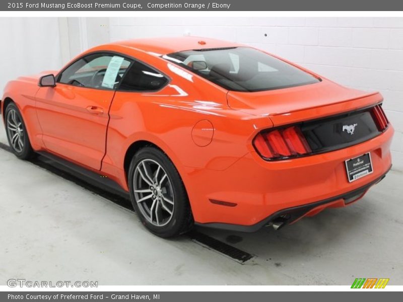 Competition Orange / Ebony 2015 Ford Mustang EcoBoost Premium Coupe