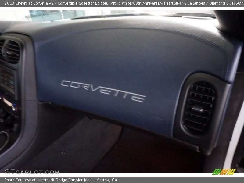 Arctic White/60th Anniversary Pearl Silver Blue Stripes / Diamond Blue/60th Anniversary Design Package 2013 Chevrolet Corvette 427 Convertible Collector Edition