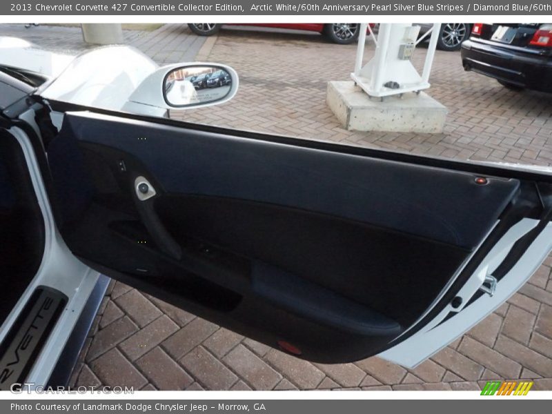 Arctic White/60th Anniversary Pearl Silver Blue Stripes / Diamond Blue/60th Anniversary Design Package 2013 Chevrolet Corvette 427 Convertible Collector Edition