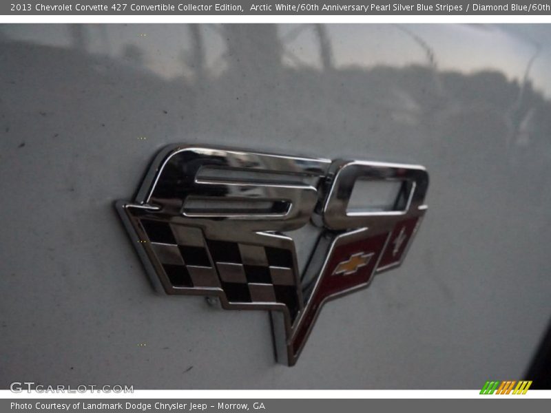 Arctic White/60th Anniversary Pearl Silver Blue Stripes / Diamond Blue/60th Anniversary Design Package 2013 Chevrolet Corvette 427 Convertible Collector Edition