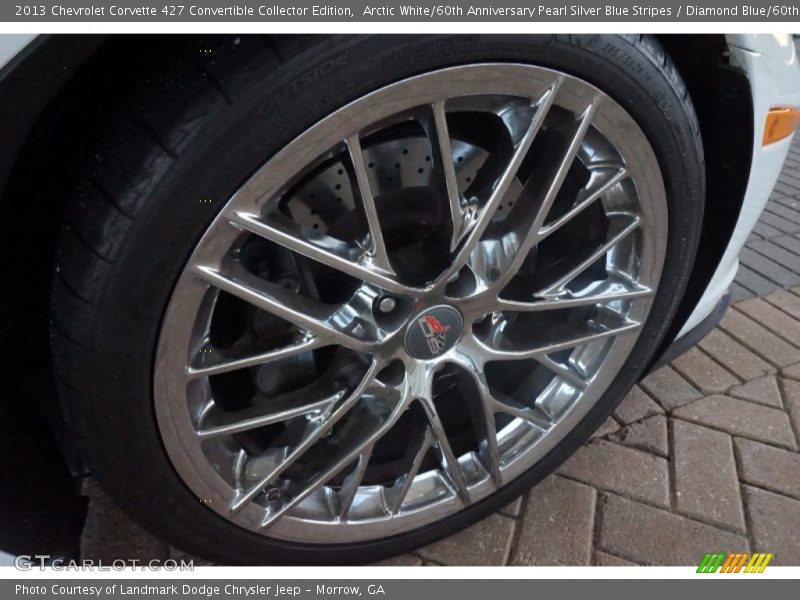 Arctic White/60th Anniversary Pearl Silver Blue Stripes / Diamond Blue/60th Anniversary Design Package 2013 Chevrolet Corvette 427 Convertible Collector Edition