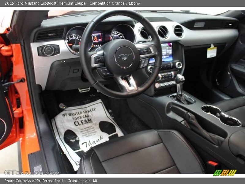  2015 Mustang EcoBoost Premium Coupe Ebony Interior