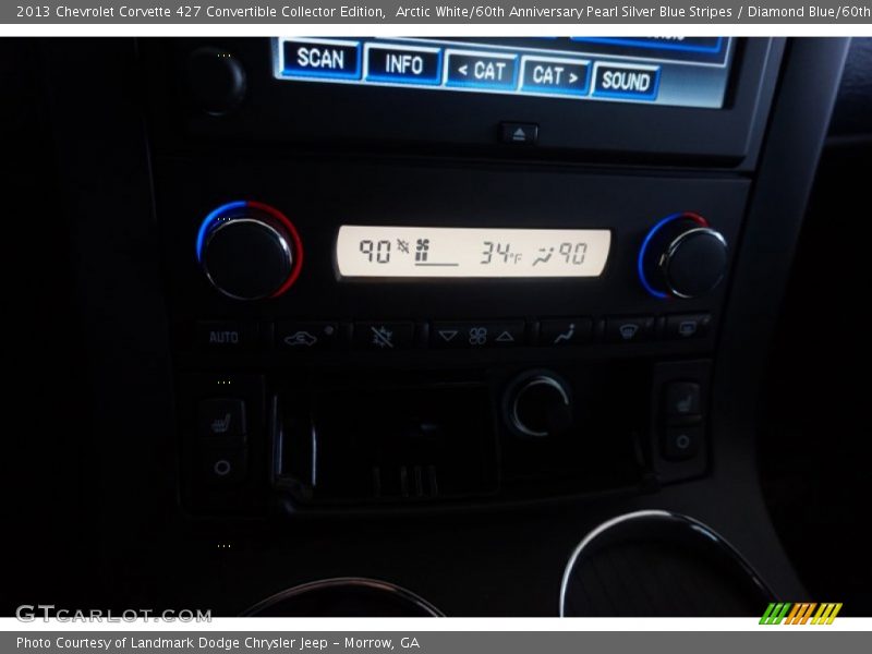 Arctic White/60th Anniversary Pearl Silver Blue Stripes / Diamond Blue/60th Anniversary Design Package 2013 Chevrolet Corvette 427 Convertible Collector Edition