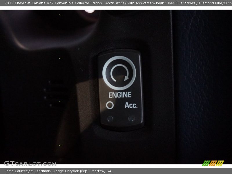 Arctic White/60th Anniversary Pearl Silver Blue Stripes / Diamond Blue/60th Anniversary Design Package 2013 Chevrolet Corvette 427 Convertible Collector Edition