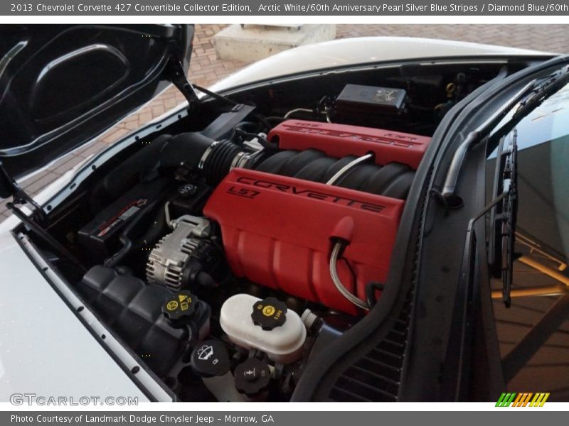 Arctic White/60th Anniversary Pearl Silver Blue Stripes / Diamond Blue/60th Anniversary Design Package 2013 Chevrolet Corvette 427 Convertible Collector Edition