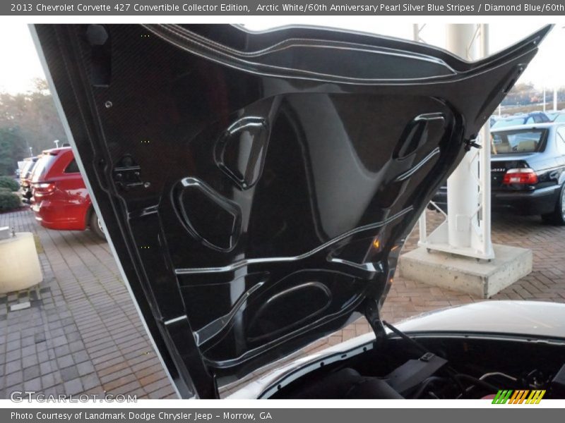 Arctic White/60th Anniversary Pearl Silver Blue Stripes / Diamond Blue/60th Anniversary Design Package 2013 Chevrolet Corvette 427 Convertible Collector Edition