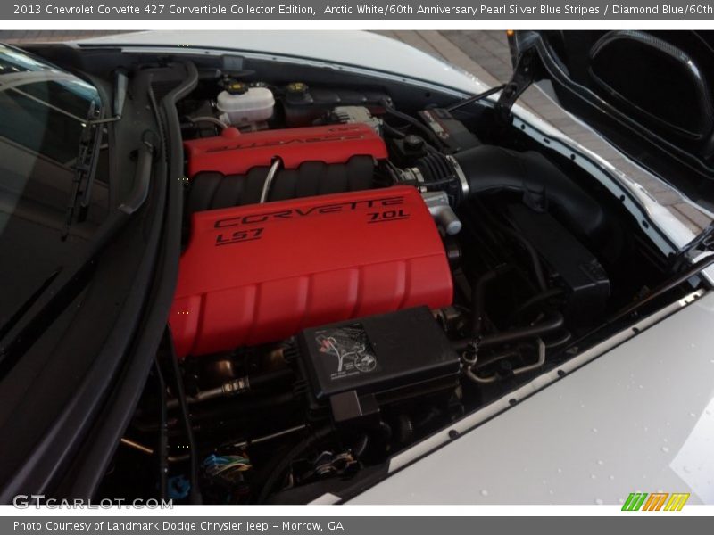 Arctic White/60th Anniversary Pearl Silver Blue Stripes / Diamond Blue/60th Anniversary Design Package 2013 Chevrolet Corvette 427 Convertible Collector Edition