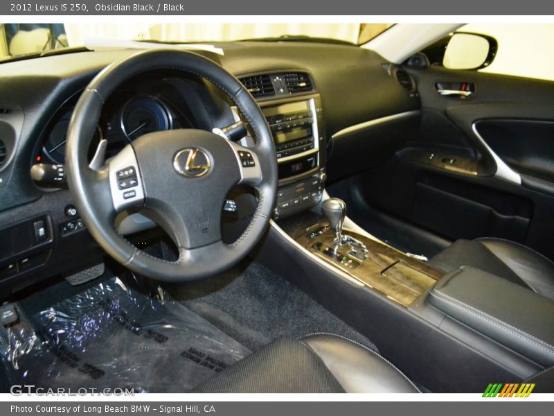 Obsidian Black / Black 2012 Lexus IS 250