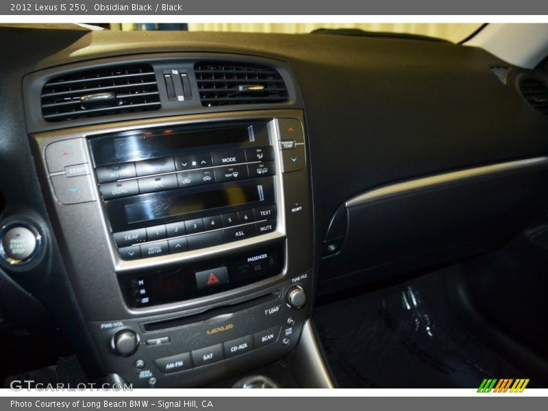 Obsidian Black / Black 2012 Lexus IS 250