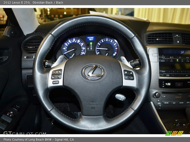 Obsidian Black / Black 2012 Lexus IS 250