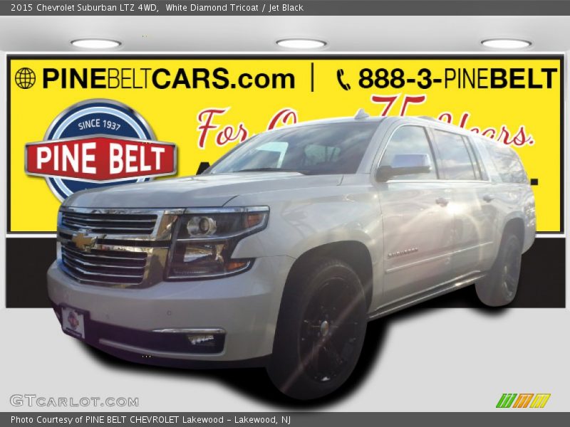 White Diamond Tricoat / Jet Black 2015 Chevrolet Suburban LTZ 4WD