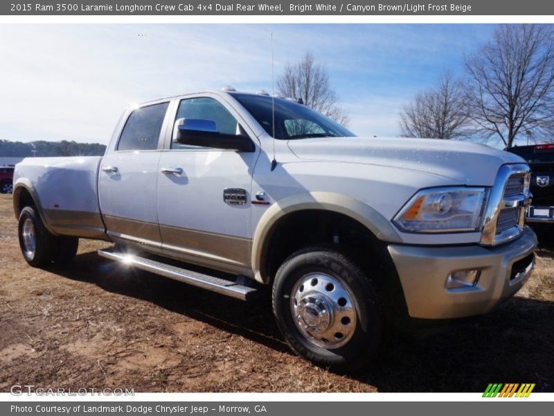 Front 3/4 View of 2015 3500 Laramie Longhorn Crew Cab 4x4 Dual Rear Wheel
