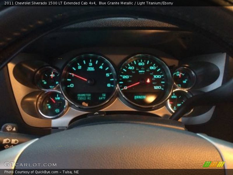 Blue Granite Metallic / Light Titanium/Ebony 2011 Chevrolet Silverado 1500 LT Extended Cab 4x4
