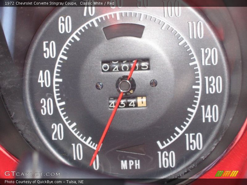 Classic White / Red 1972 Chevrolet Corvette Stingray Coupe