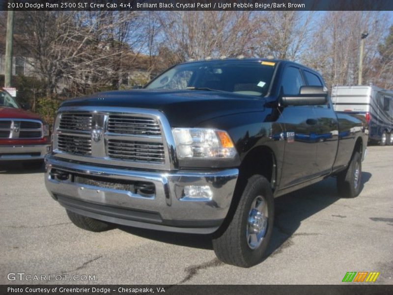 Brilliant Black Crystal Pearl / Light Pebble Beige/Bark Brown 2010 Dodge Ram 2500 SLT Crew Cab 4x4