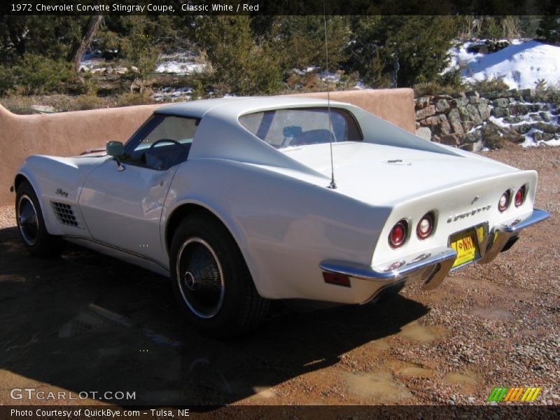 Classic White / Red 1972 Chevrolet Corvette Stingray Coupe