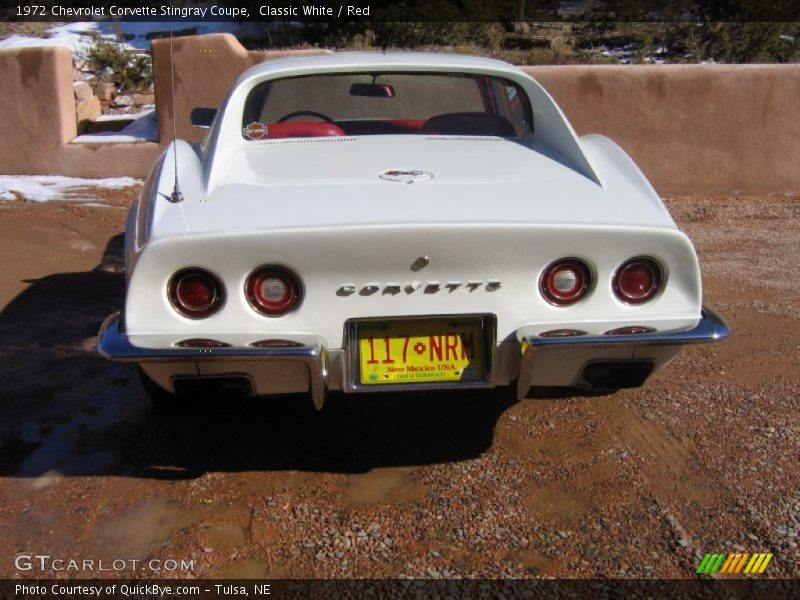 Classic White / Red 1972 Chevrolet Corvette Stingray Coupe
