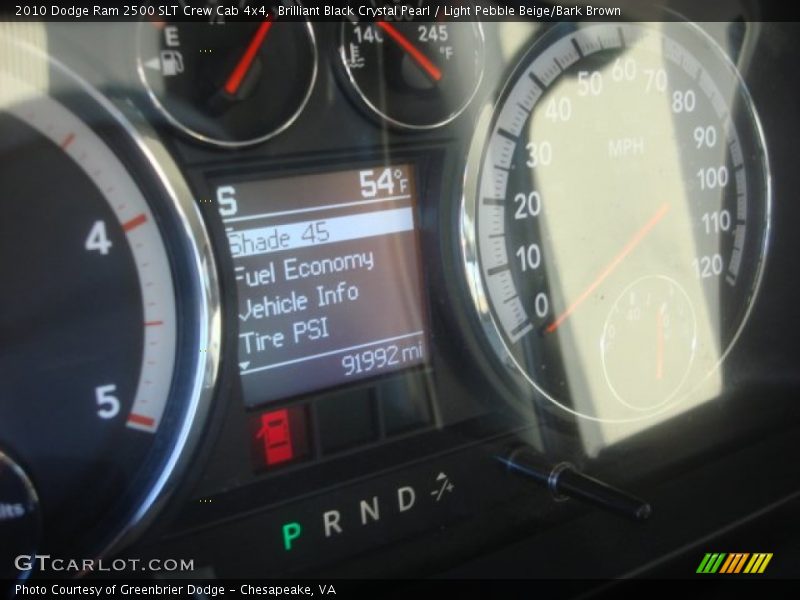 Brilliant Black Crystal Pearl / Light Pebble Beige/Bark Brown 2010 Dodge Ram 2500 SLT Crew Cab 4x4