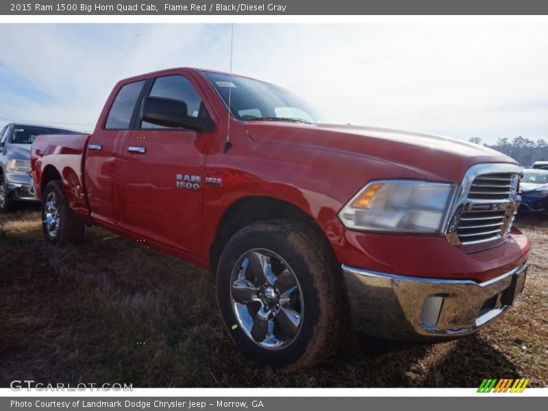 Flame Red / Black/Diesel Gray 2015 Ram 1500 Big Horn Quad Cab
