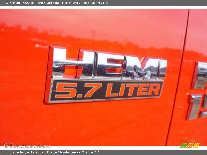 Flame Red / Black/Diesel Gray 2015 Ram 1500 Big Horn Quad Cab