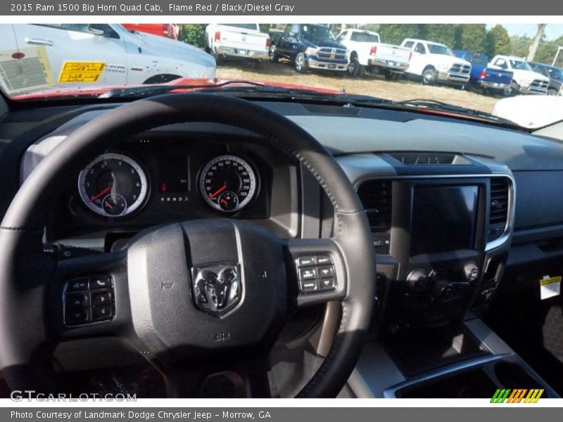 Flame Red / Black/Diesel Gray 2015 Ram 1500 Big Horn Quad Cab