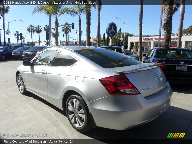 Alabaster Silver Metallic / Black 2011 Honda Accord EX-L Coupe