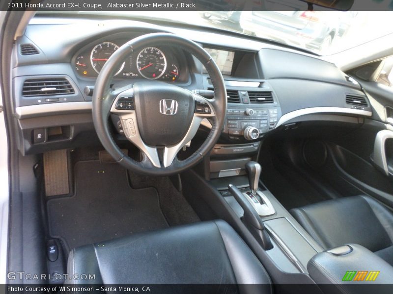 Alabaster Silver Metallic / Black 2011 Honda Accord EX-L Coupe