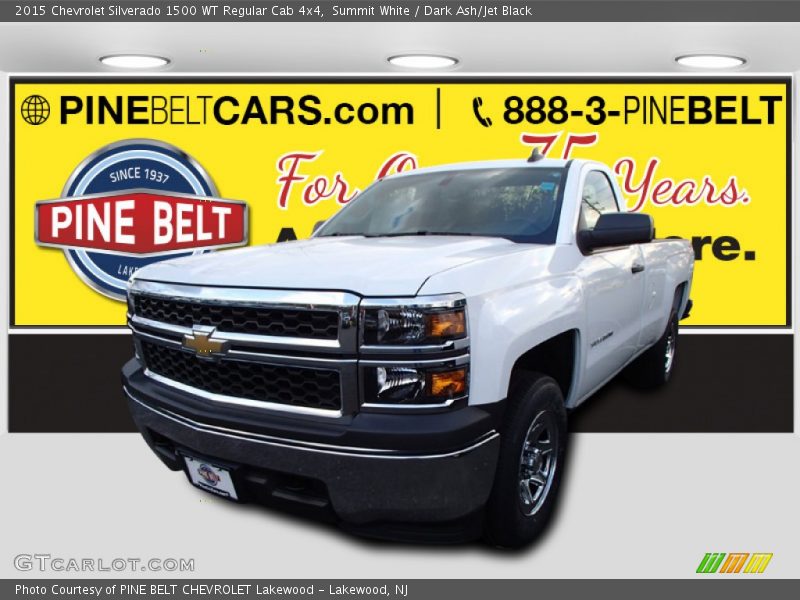 Summit White / Dark Ash/Jet Black 2015 Chevrolet Silverado 1500 WT Regular Cab 4x4
