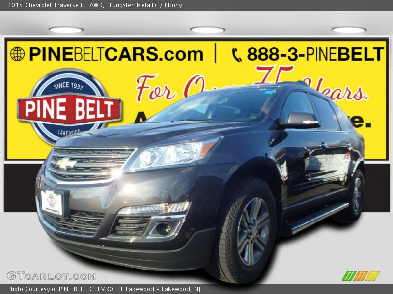 Tungsten Metallic / Ebony 2015 Chevrolet Traverse LT AWD