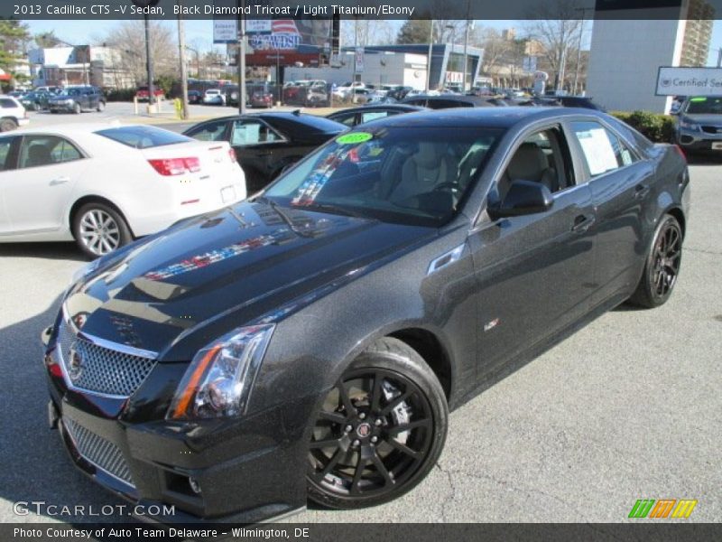 Black Diamond Tricoat / Light Titanium/Ebony 2013 Cadillac CTS -V Sedan