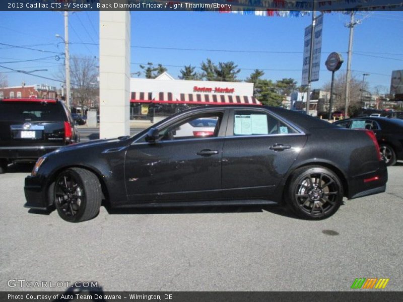 Black Diamond Tricoat / Light Titanium/Ebony 2013 Cadillac CTS -V Sedan