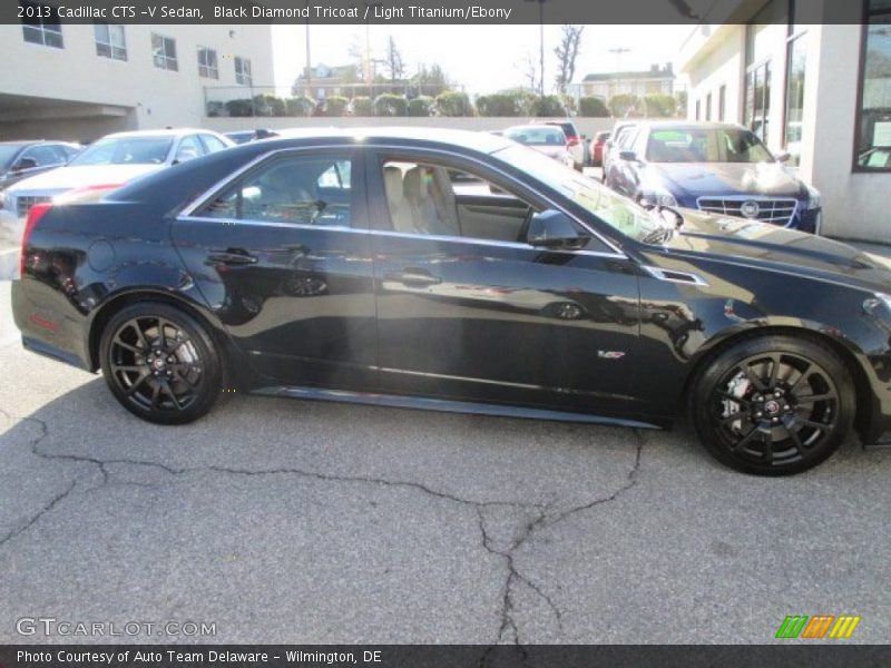 Black Diamond Tricoat / Light Titanium/Ebony 2013 Cadillac CTS -V Sedan