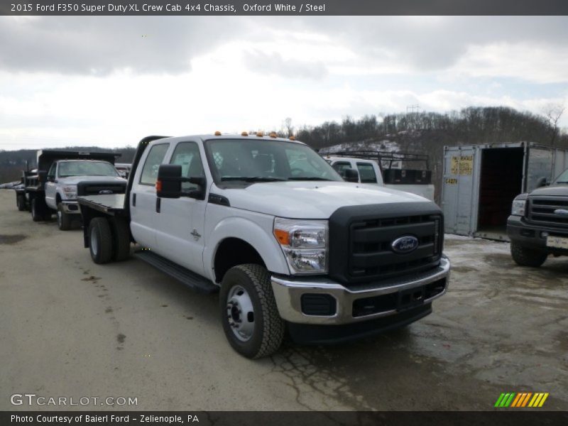 Oxford White / Steel 2015 Ford F350 Super Duty XL Crew Cab 4x4 Chassis