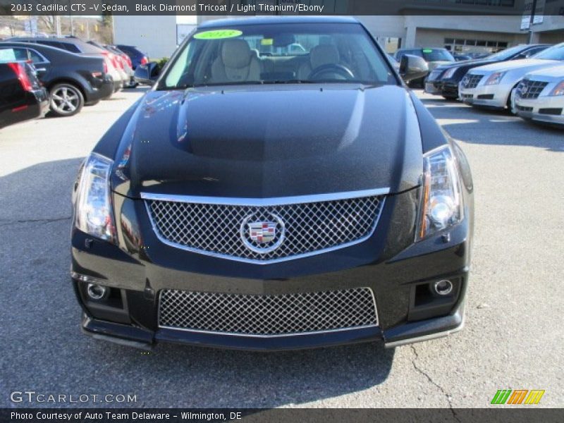 Black Diamond Tricoat / Light Titanium/Ebony 2013 Cadillac CTS -V Sedan