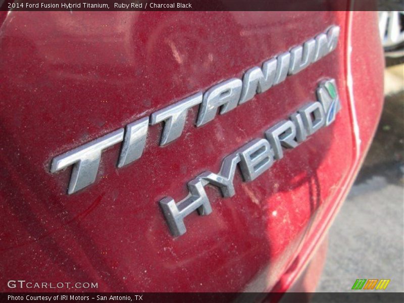 Ruby Red / Charcoal Black 2014 Ford Fusion Hybrid Titanium