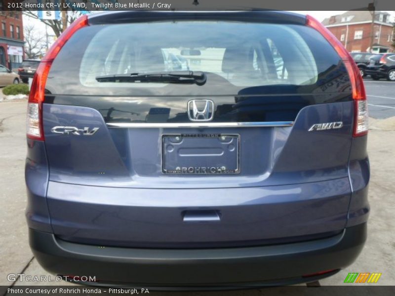 Twilight Blue Metallic / Gray 2012 Honda CR-V LX 4WD