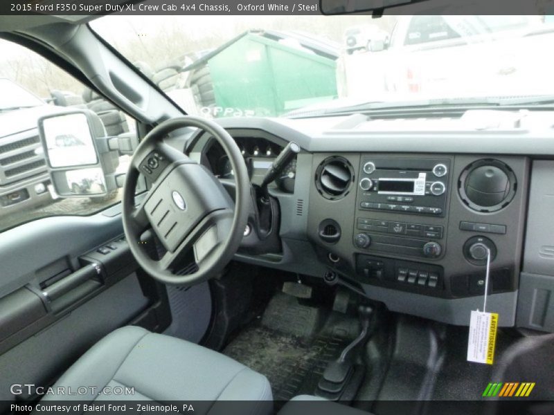 Oxford White / Steel 2015 Ford F350 Super Duty XL Crew Cab 4x4 Chassis