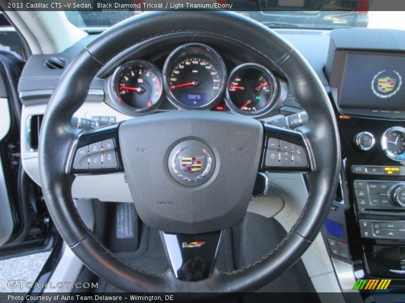 Black Diamond Tricoat / Light Titanium/Ebony 2013 Cadillac CTS -V Sedan