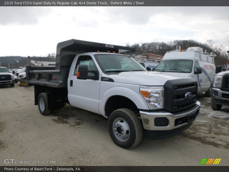Oxford White / Steel 2015 Ford F350 Super Duty XL Regular Cab 4x4 Dump Truck