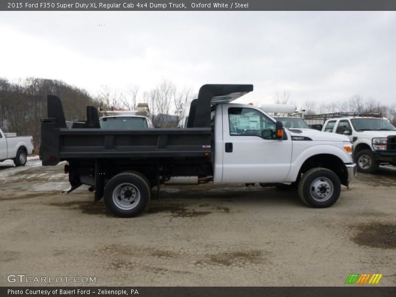 Oxford White / Steel 2015 Ford F350 Super Duty XL Regular Cab 4x4 Dump Truck