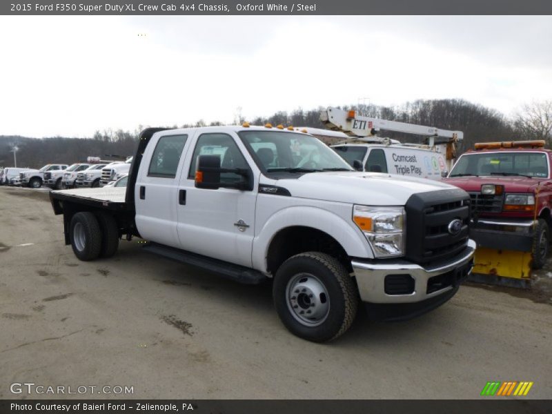 Oxford White / Steel 2015 Ford F350 Super Duty XL Crew Cab 4x4 Chassis