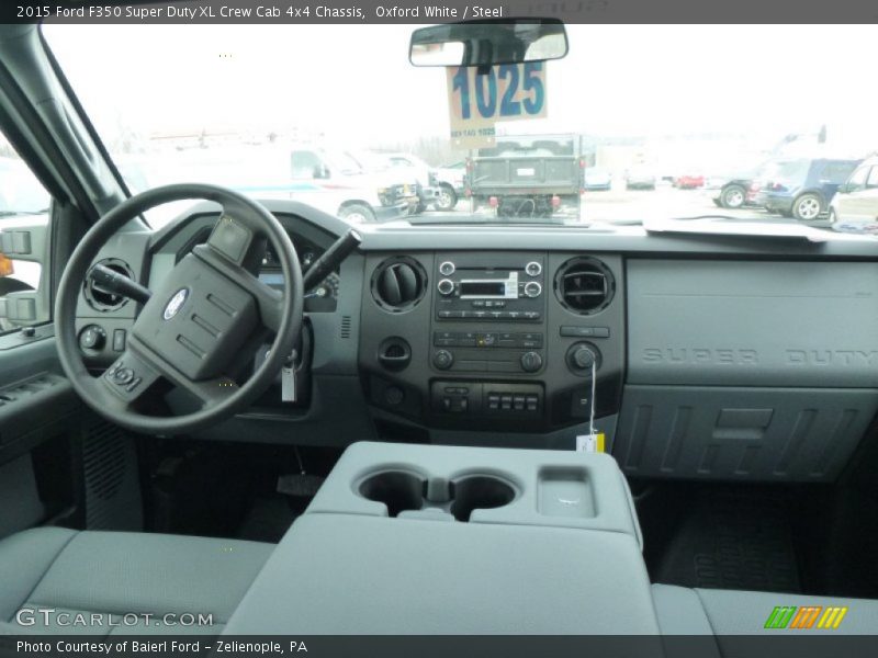 Oxford White / Steel 2015 Ford F350 Super Duty XL Crew Cab 4x4 Chassis