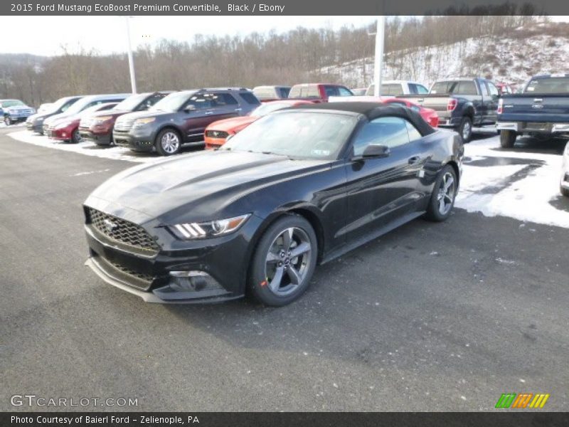 Black / Ebony 2015 Ford Mustang EcoBoost Premium Convertible
