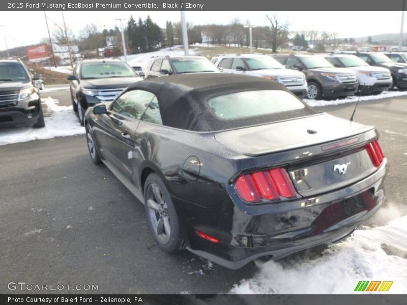 Black / Ebony 2015 Ford Mustang EcoBoost Premium Convertible