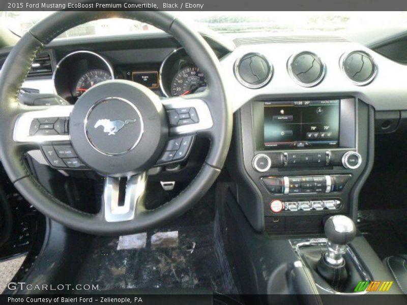 Black / Ebony 2015 Ford Mustang EcoBoost Premium Convertible