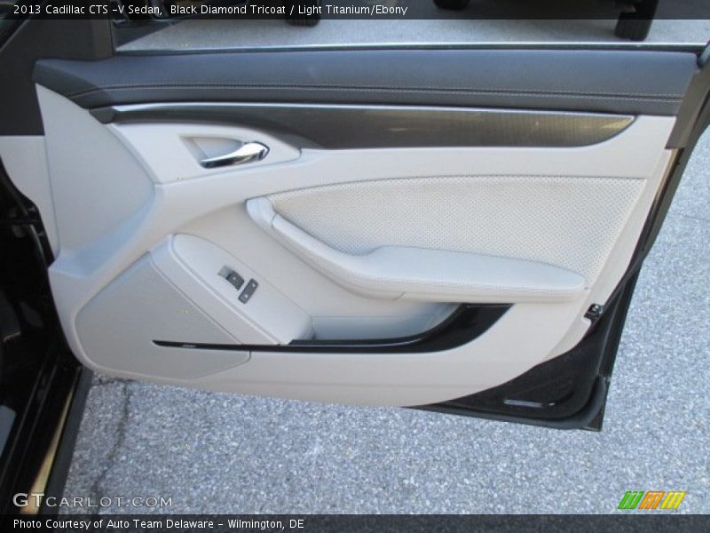 Black Diamond Tricoat / Light Titanium/Ebony 2013 Cadillac CTS -V Sedan
