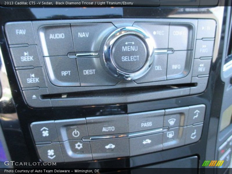 Black Diamond Tricoat / Light Titanium/Ebony 2013 Cadillac CTS -V Sedan